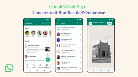 Canale Whatsapp dedicato alle comunicazioni del Consorzio di Bonifica